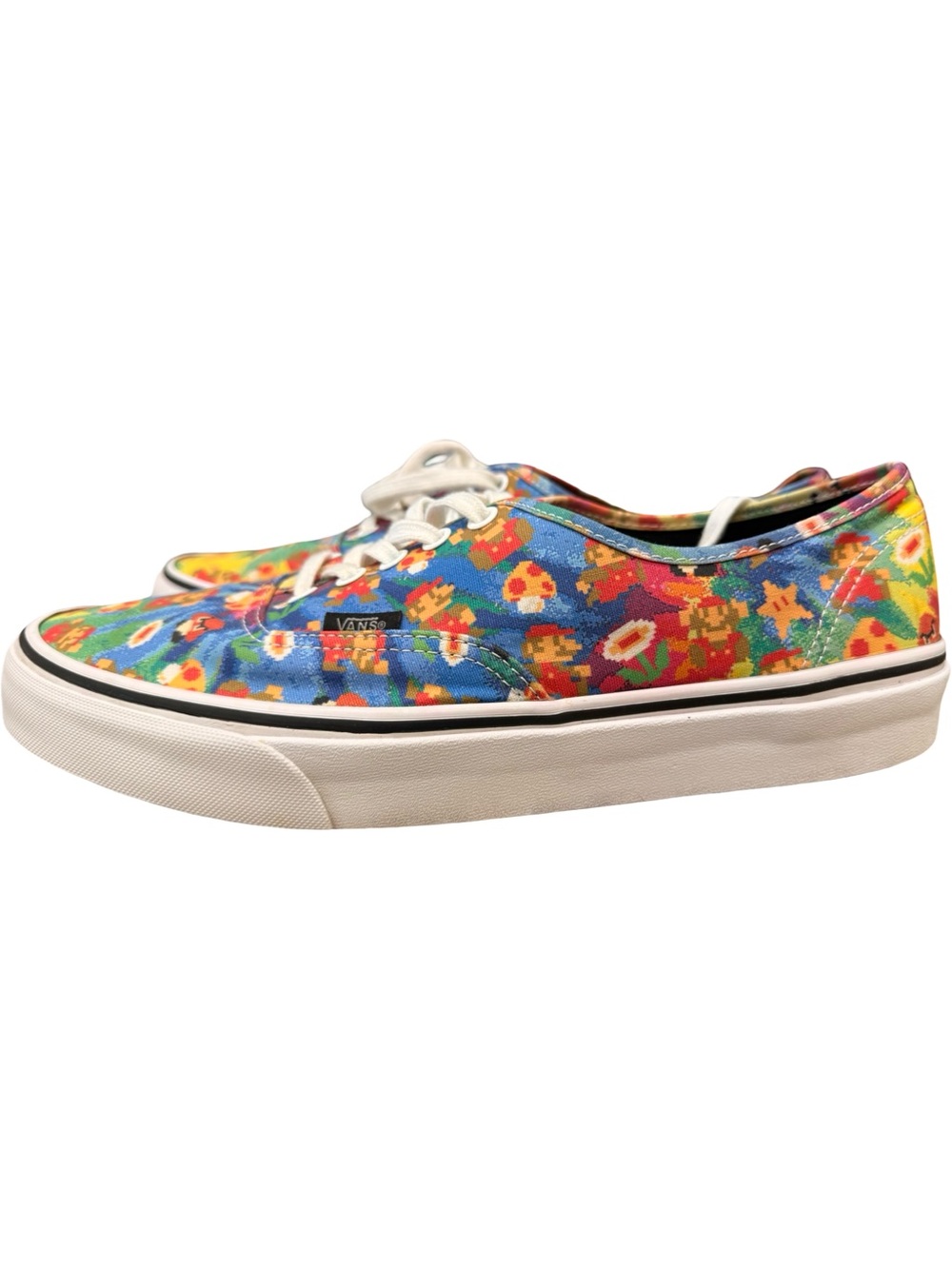 Vans x Nintendo Super Mario Bros Authentic Tie Dye Sneakers Men’s 11 Rare - Picture 8 of 13